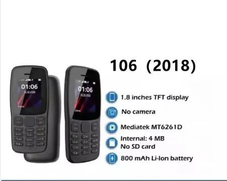 Nokia 106 2018 version